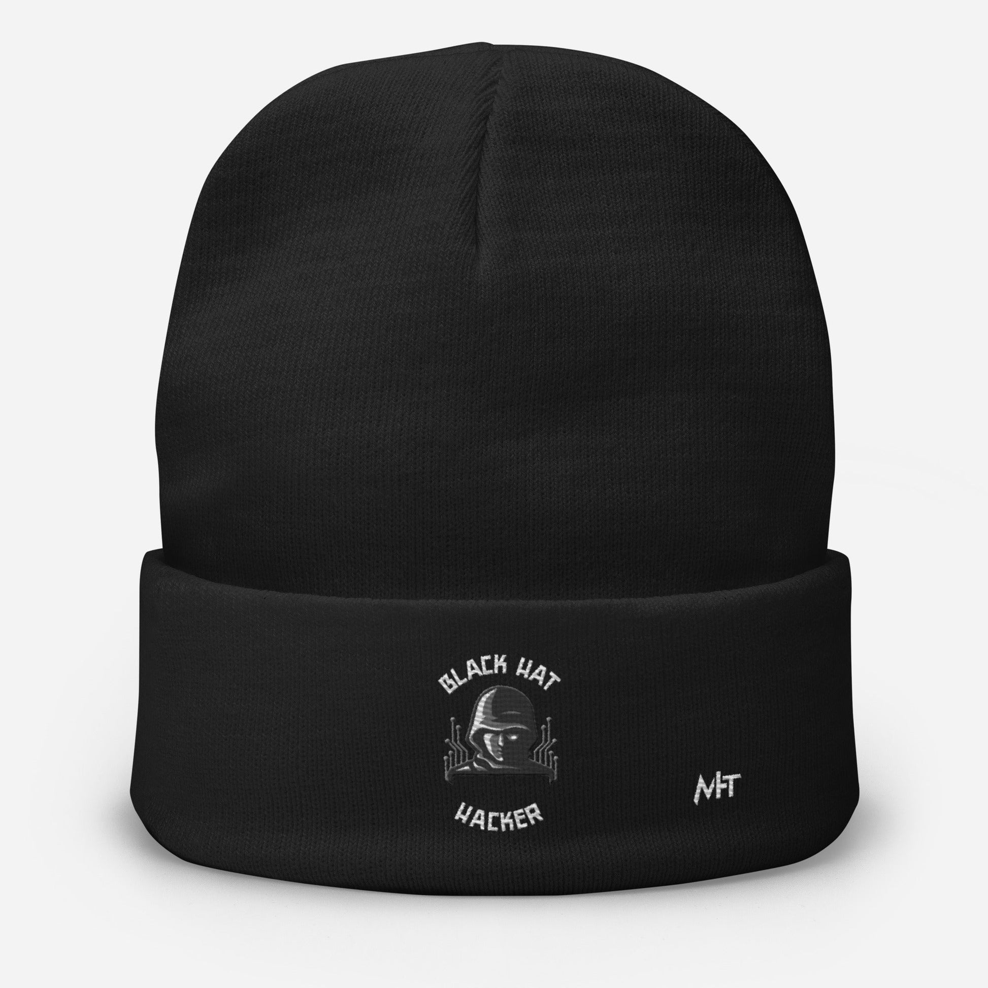 Black Hat Hacker - Embroidered Beanie by DarkByteGear