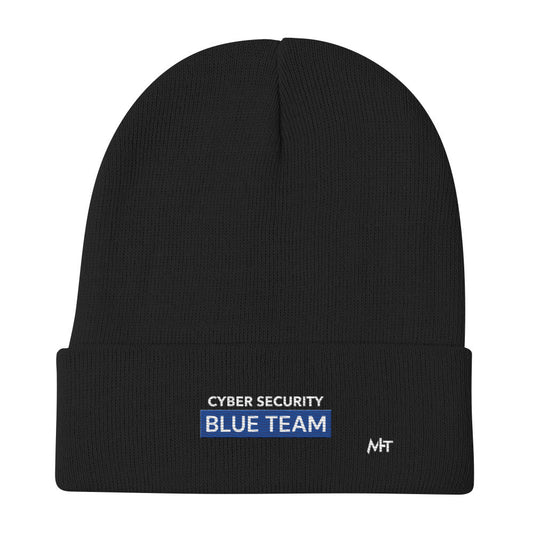 Cyber Security Blue Team V7 - Embroidered Beanie by DarkByteGear