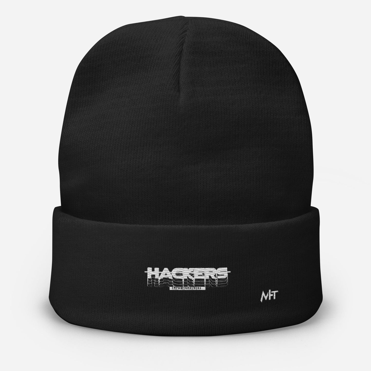 Hackers Empower Hackers V3 - Embroidered Beanie by DarkByteGear