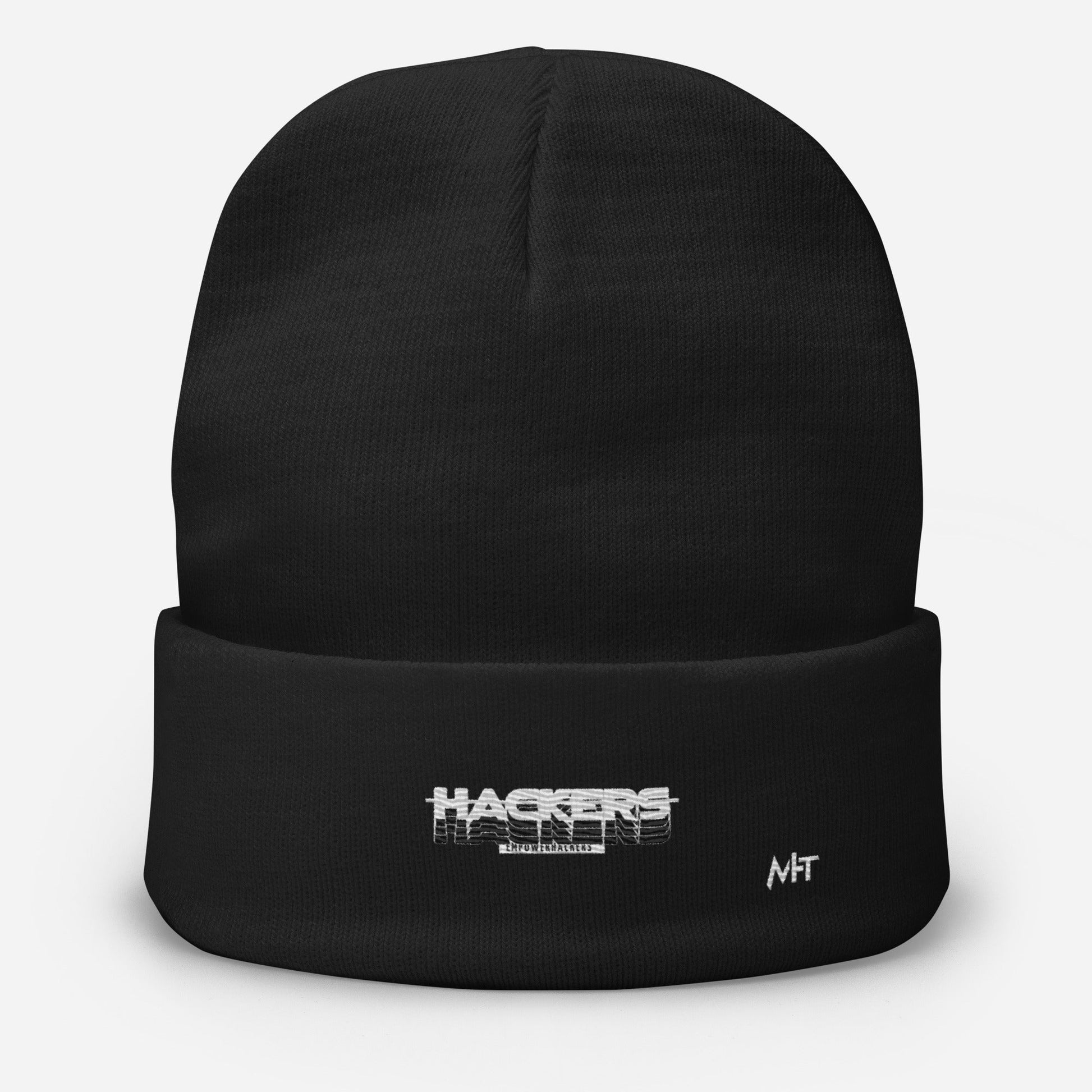 Hackers Empower Hackers V3 - Embroidered Beanie by DarkByteGear