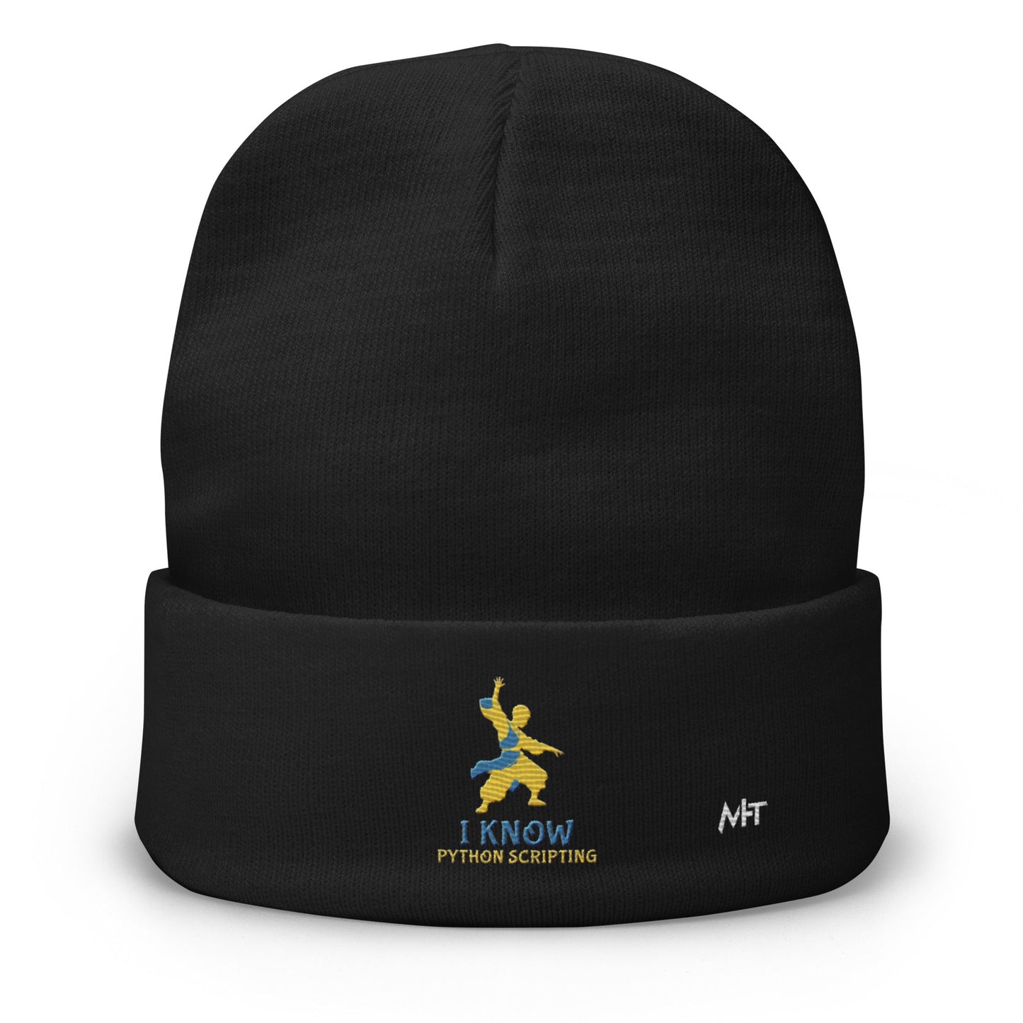 I Know Python Scripting - Embroidered Beanie by DarkByteGear