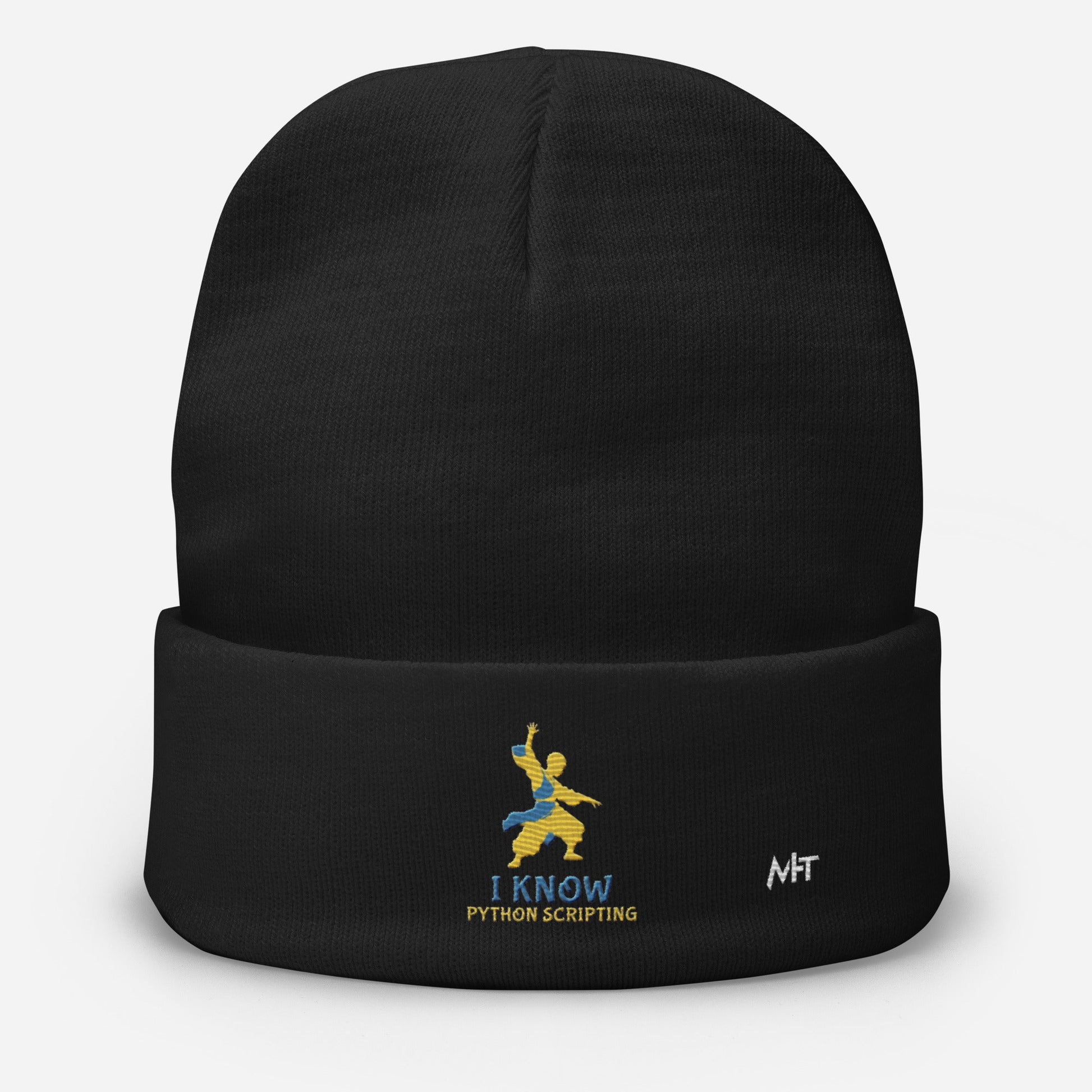 I Know Python Scripting - Embroidered Beanie by DarkByteGear
