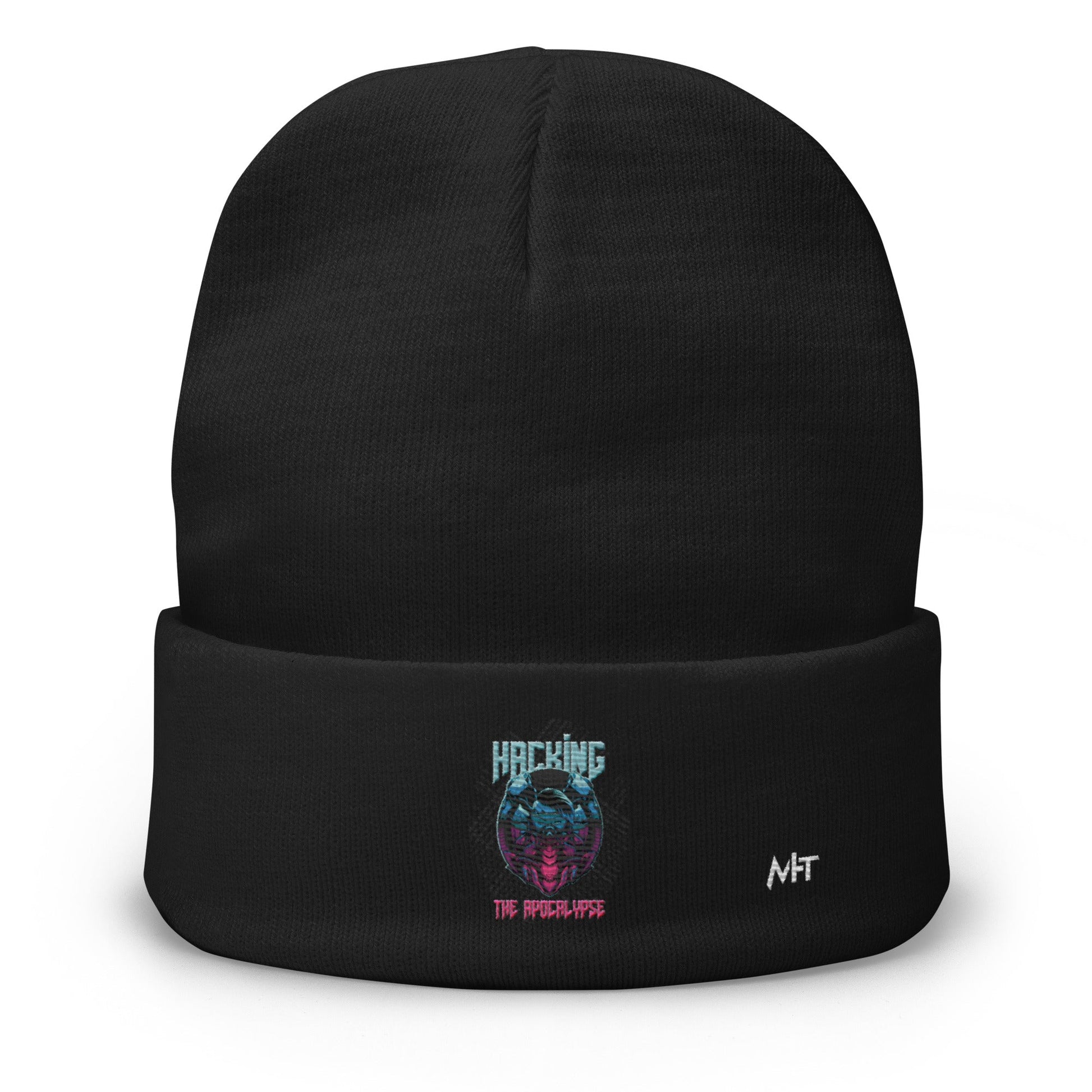 Hacking the apocalypse V2 - Embroidered Beanie by DarkByteGear