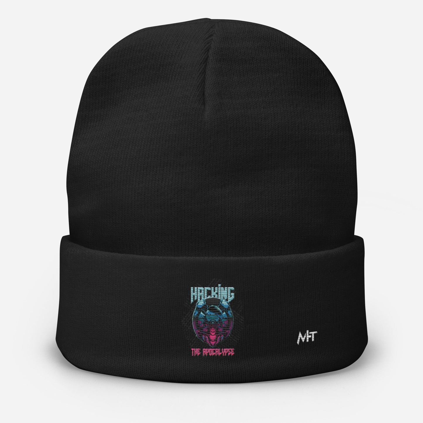 Hacking the apocalypse V2 - Embroidered Beanie by DarkByteGear