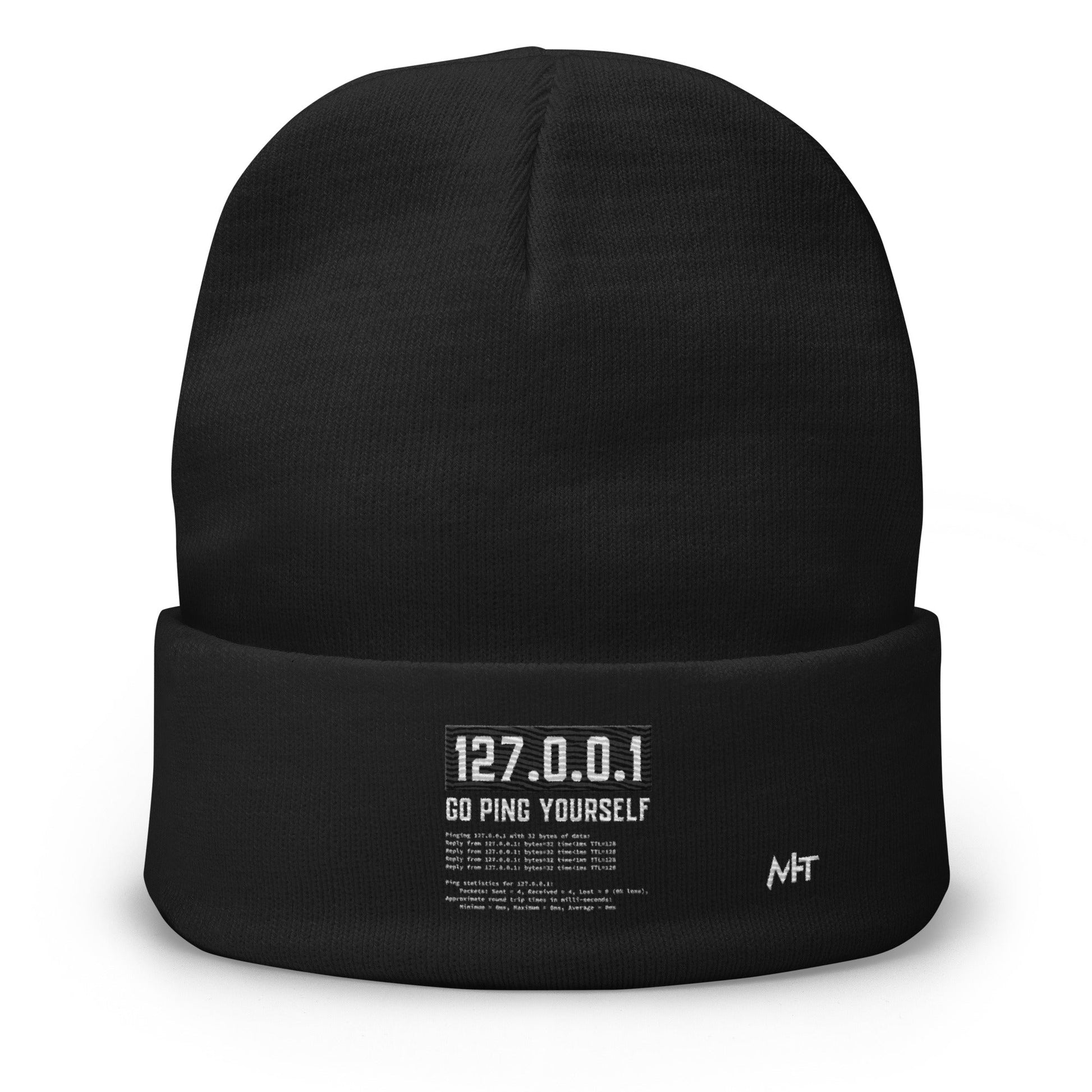 Go ping yourself - Embroidered Beanie by DarkByteGear
