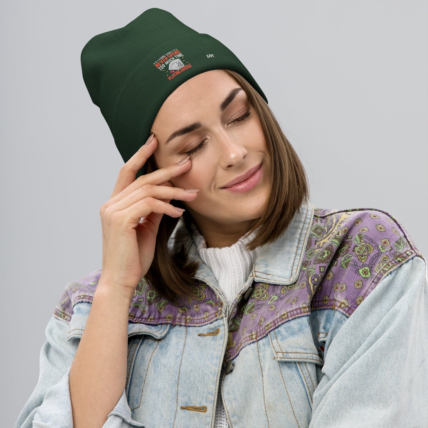 One can never Spend too much Time playing Bridge - Embroidered Beanie by DarkByteGear