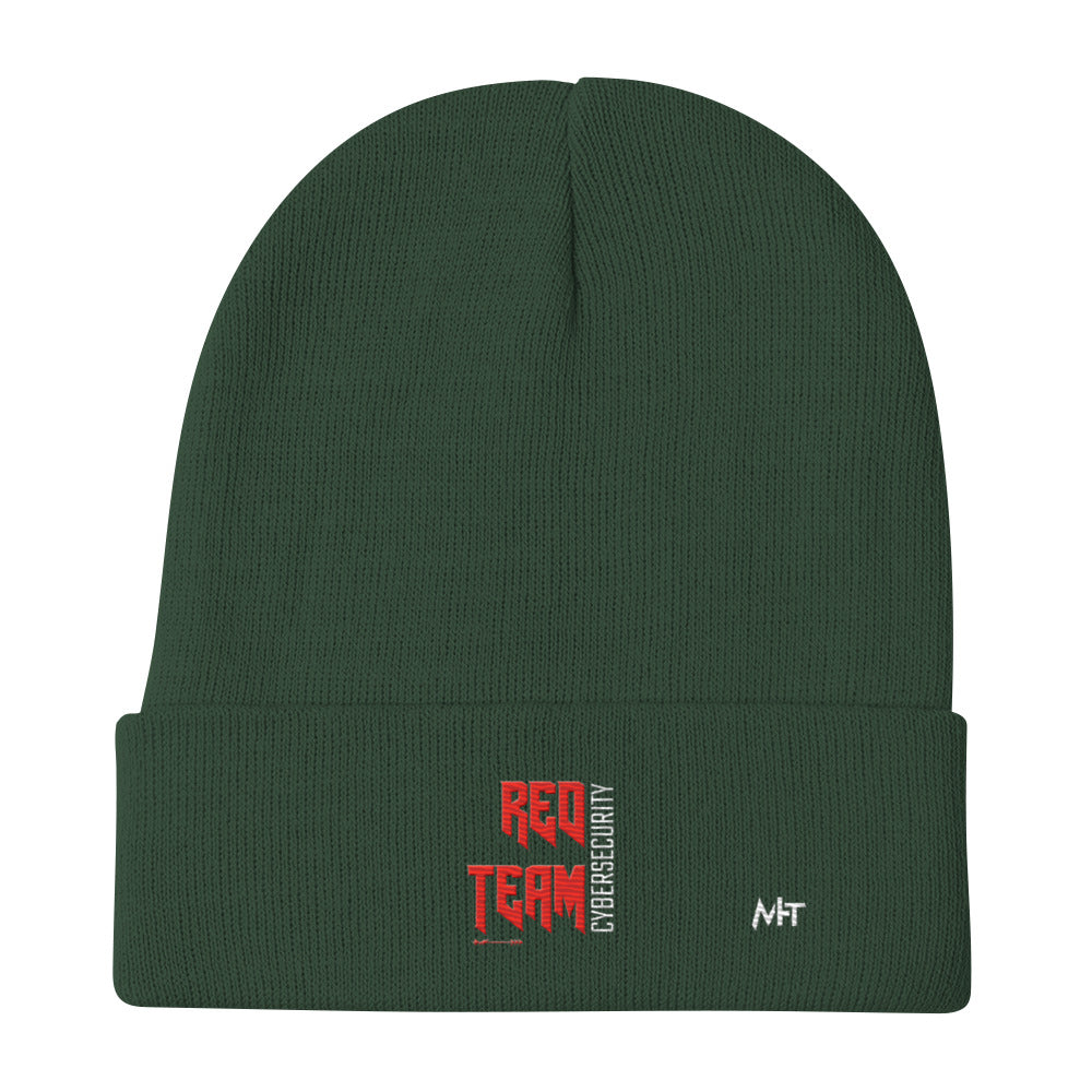 Cyber Security Red Team V9 - Embroidered Beanie by DarkByteGear