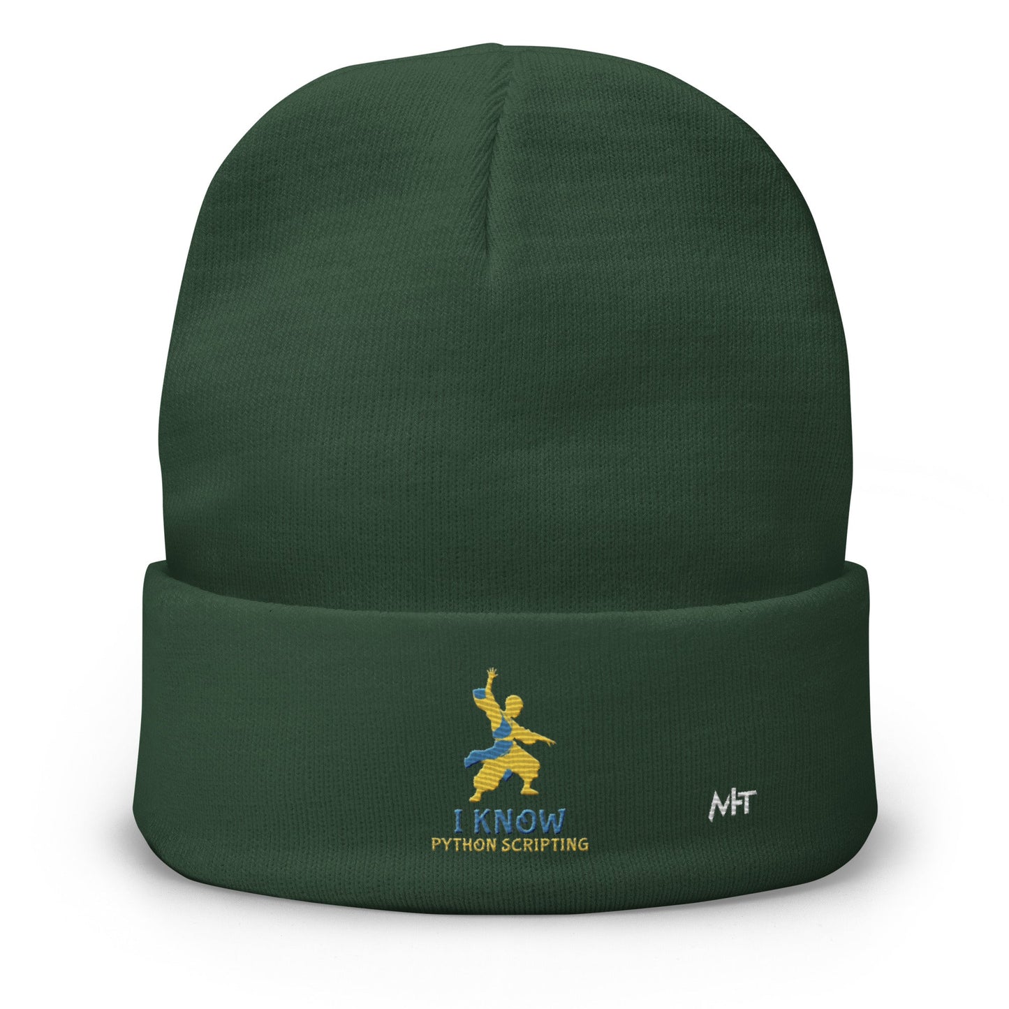 I Know Python Scripting - Embroidered Beanie by DarkByteGear