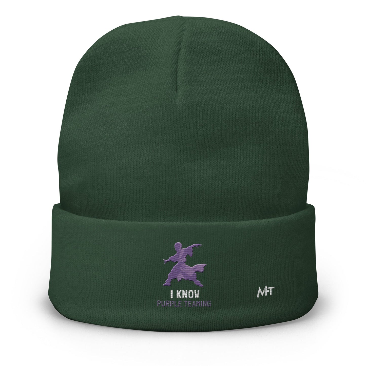 I Know Purple Teaming - Embroidered Beanie by DarkByteGear