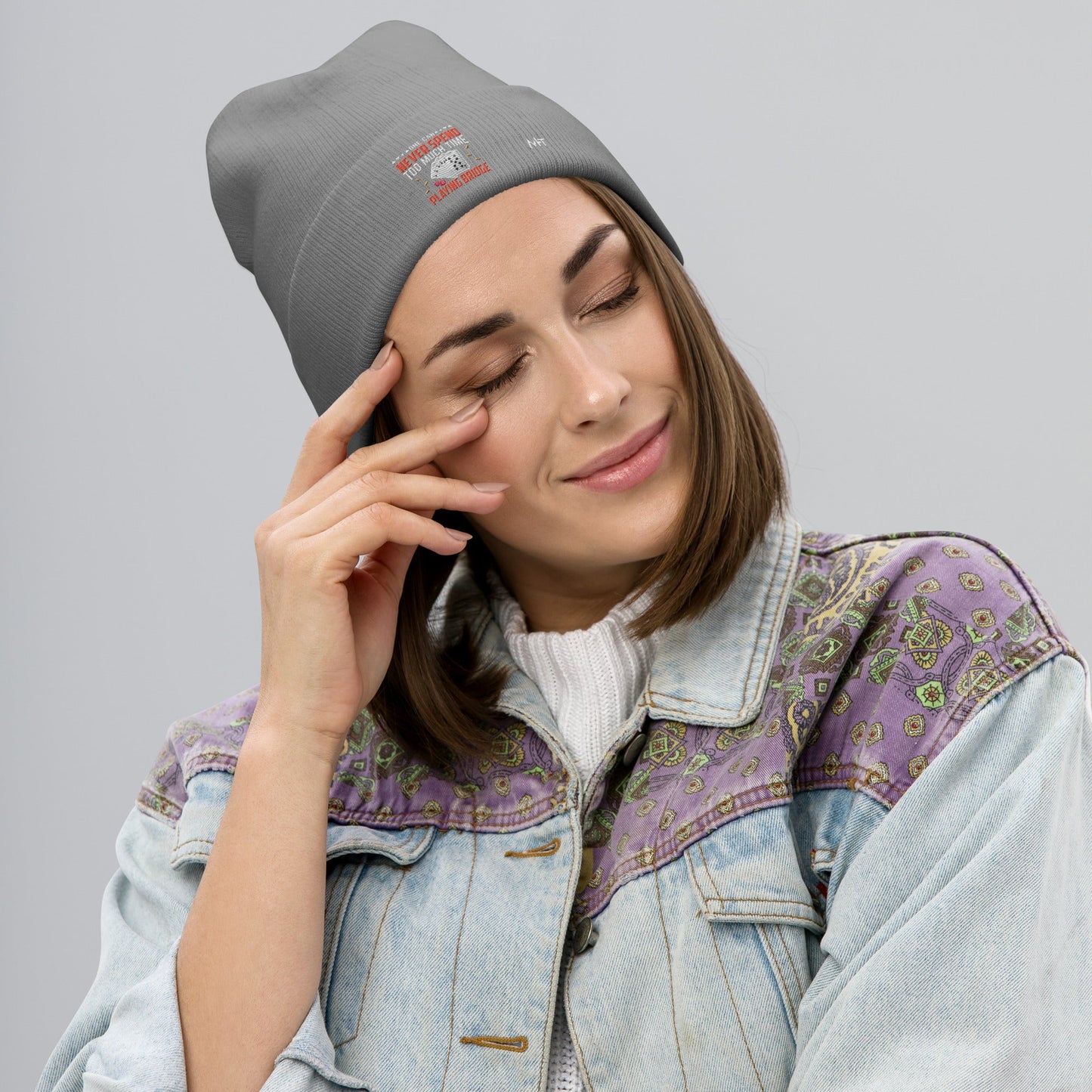One can never Spend too much Time playing Bridge - Embroidered Beanie by DarkByteGear