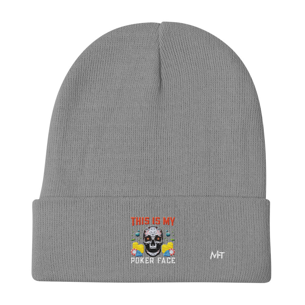 This is My Poker Face - Embroidered Beanie by DarkByteGear