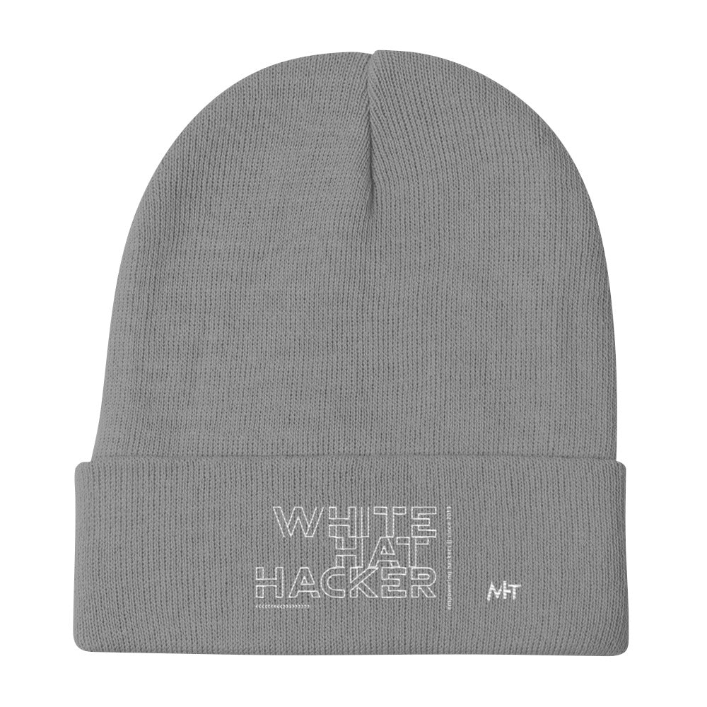 White Hat Hacker - Embroidered Beanie by DarkByteGear