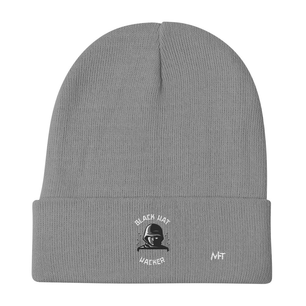 Black Hat Hacker - Embroidered Beanie by DarkByteGear