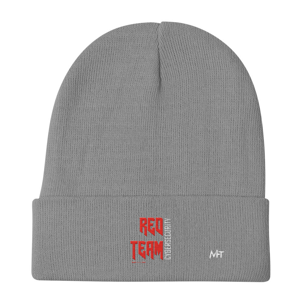 Cyber Security Red Team V9 - Embroidered Beanie by DarkByteGear