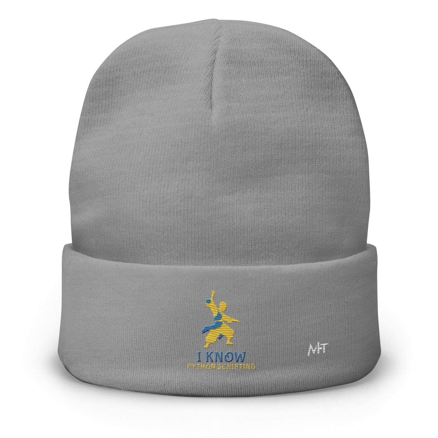 I Know Python Scripting - Embroidered Beanie by DarkByteGear