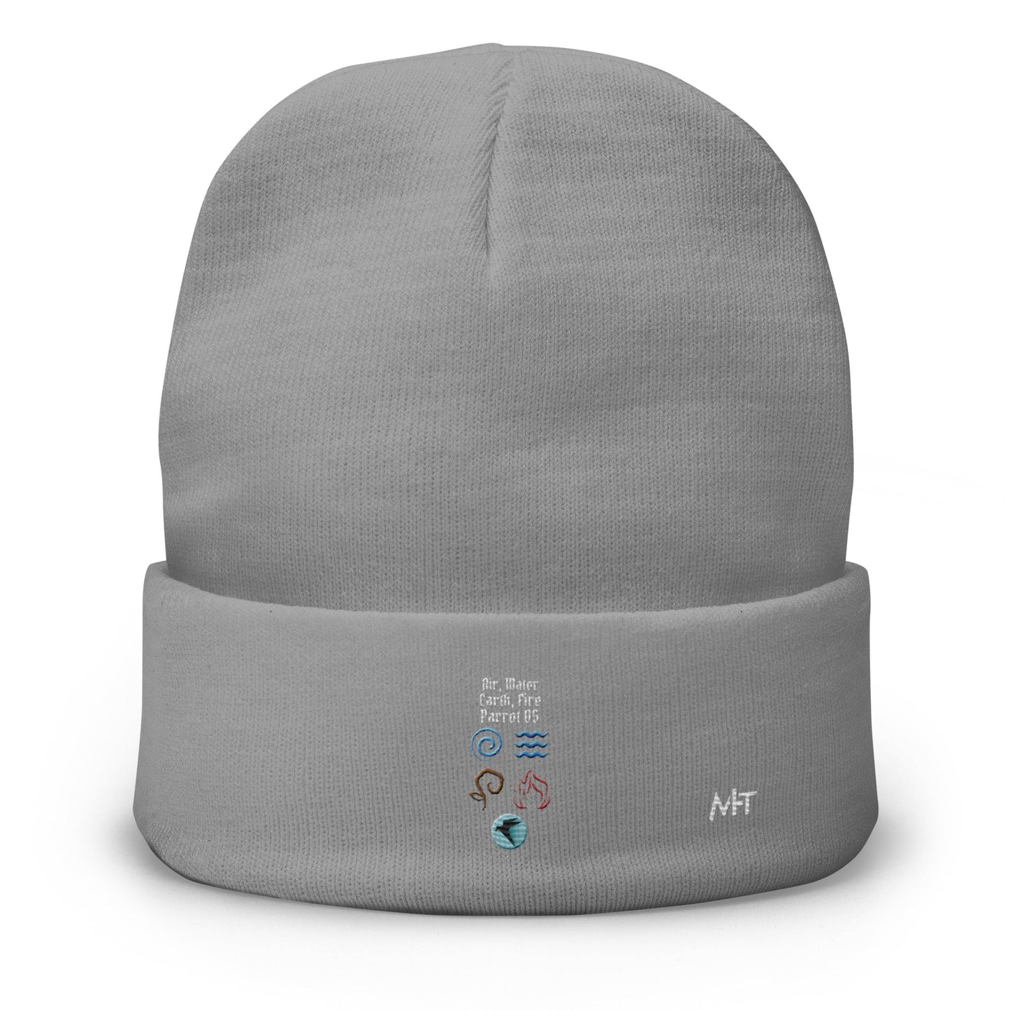 Air, Water, Earth, Fire, Parrot OS - Embroidered Beanie by DarkByteGear