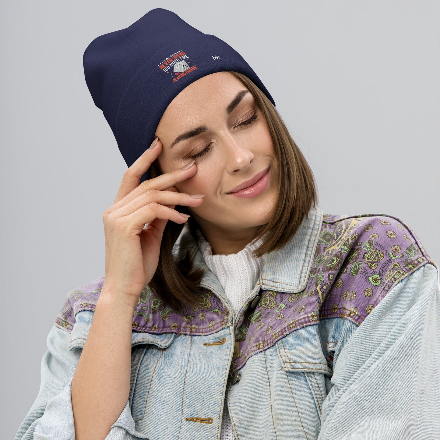 One can never Spend too much Time playing Bridge - Embroidered Beanie by DarkByteGear