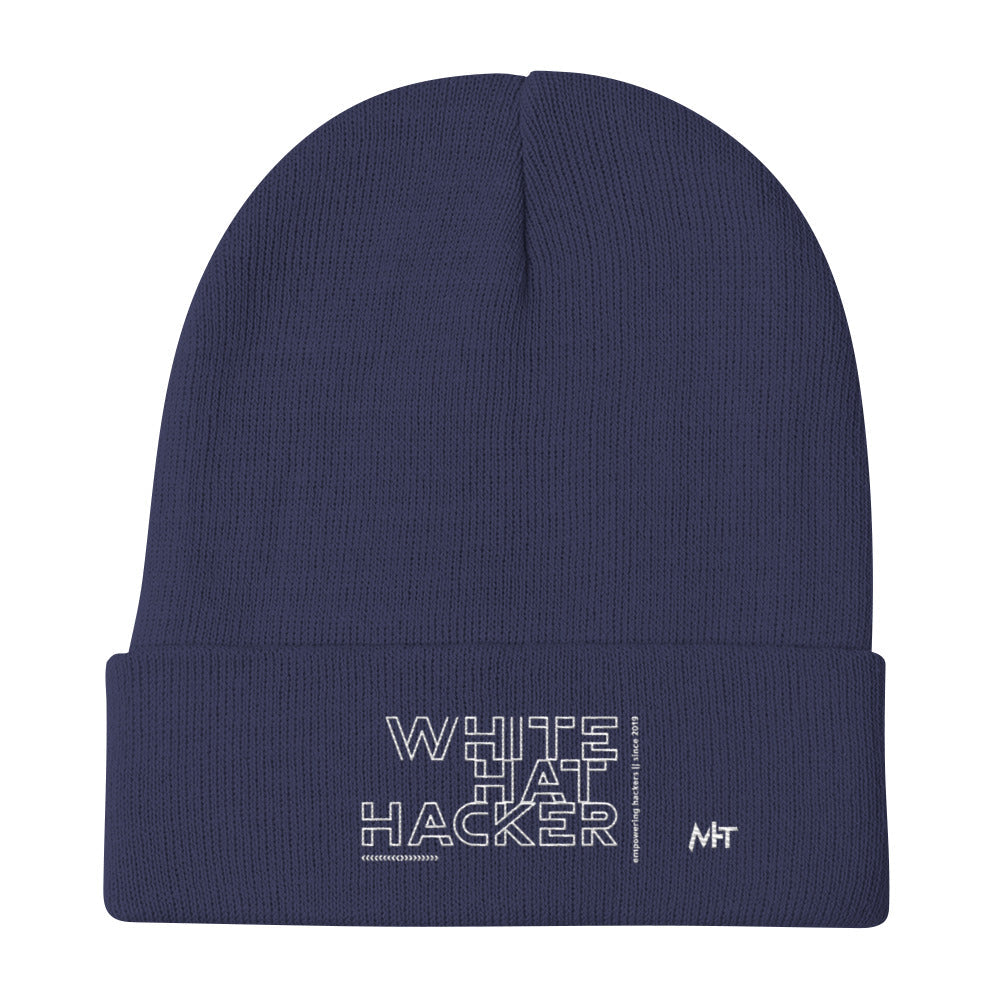 White Hat Hacker - Embroidered Beanie by DarkByteGear