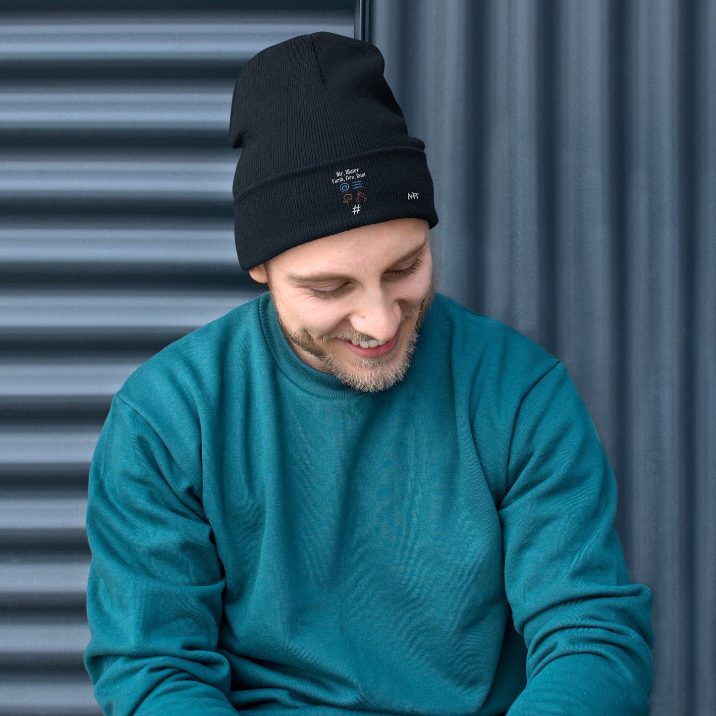 Air, Water, Earth, Fire, Root - Embroidered Beanie by DarkByteGear
