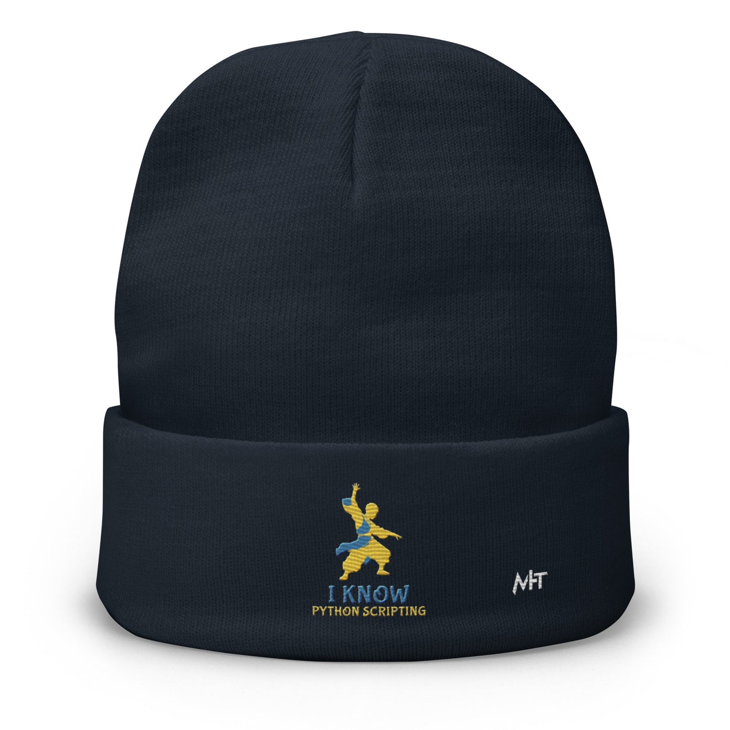 I Know Python Scripting - Embroidered Beanie by DarkByteGear