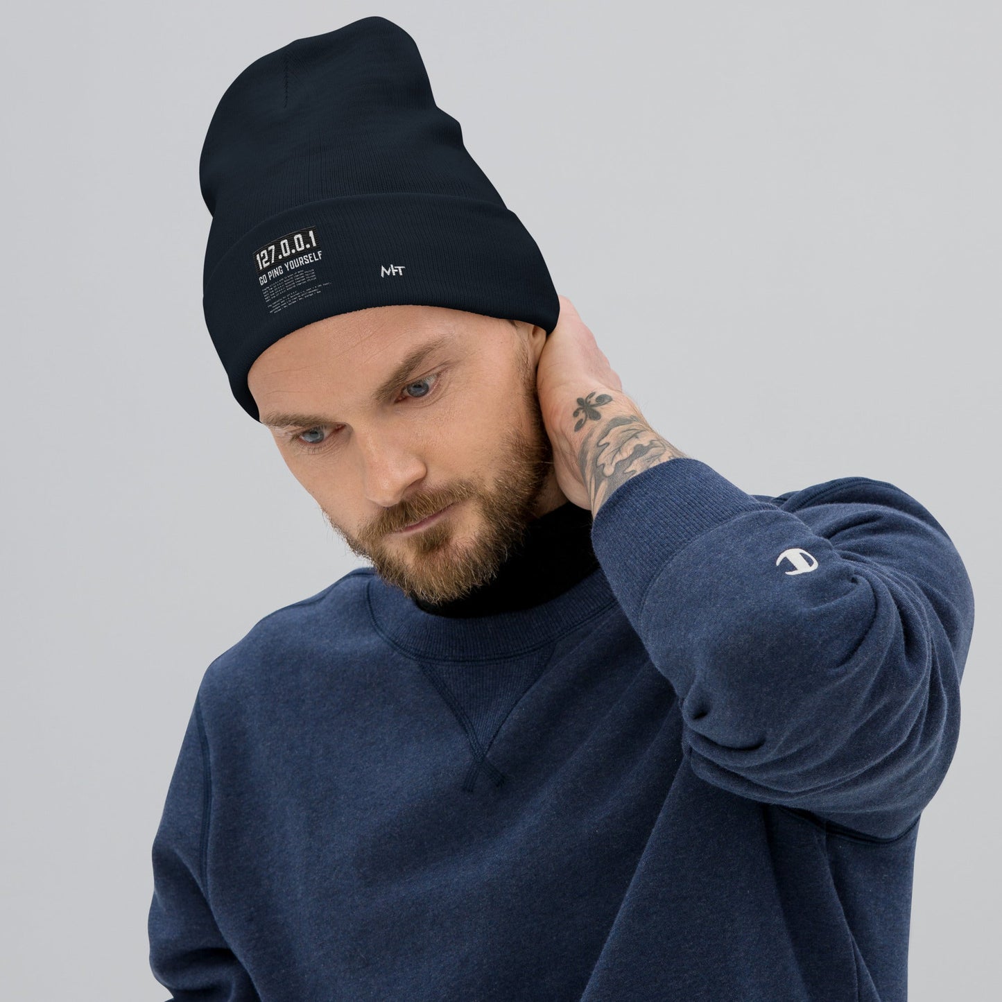 Go ping yourself - Embroidered Beanie by DarkByteGear