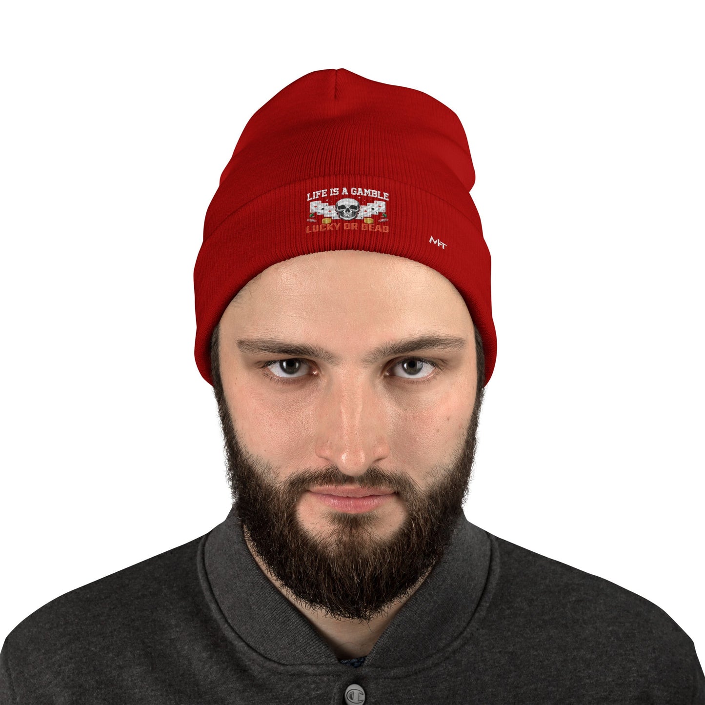 Life is a Gamble; Lucky or Dead - Embroidered Beanie by DarkByteGear