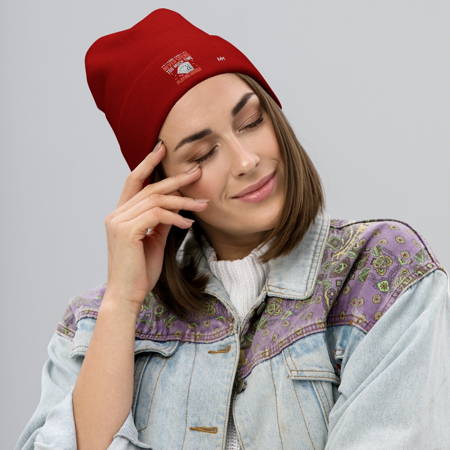 One can never Spend too much Time playing Bridge - Embroidered Beanie by DarkByteGear