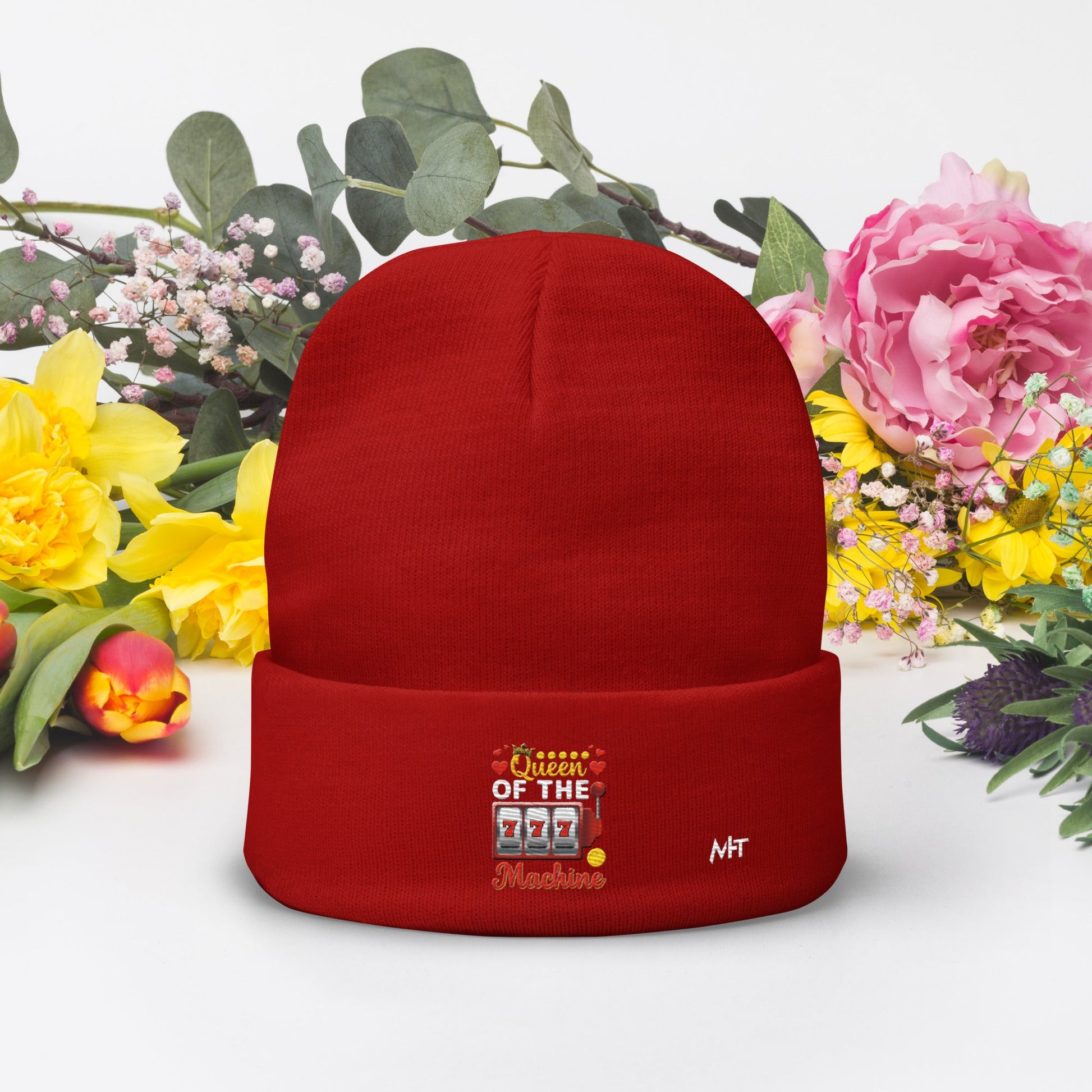 Queen of the Machine 777 - Embroidered Beanie by DarkByteGear