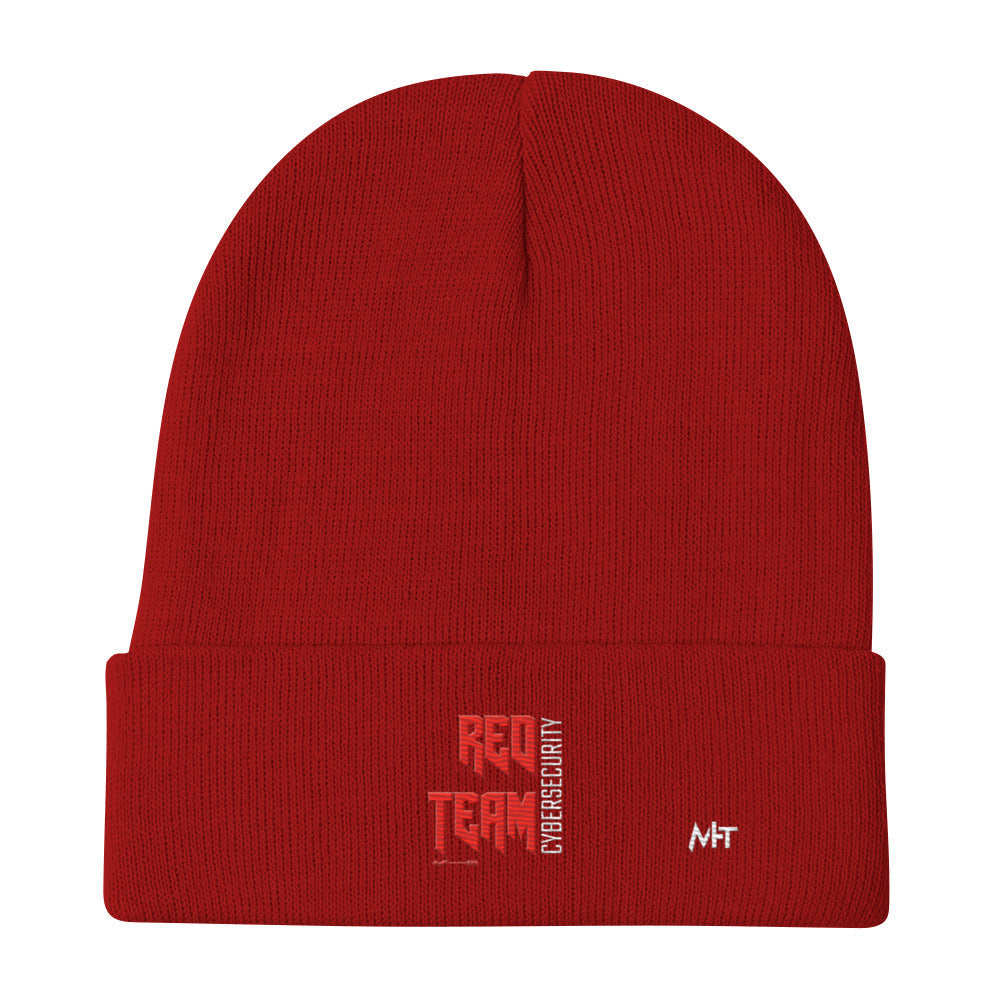 Cyber Security Red Team V9 - Embroidered Beanie by DarkByteGear