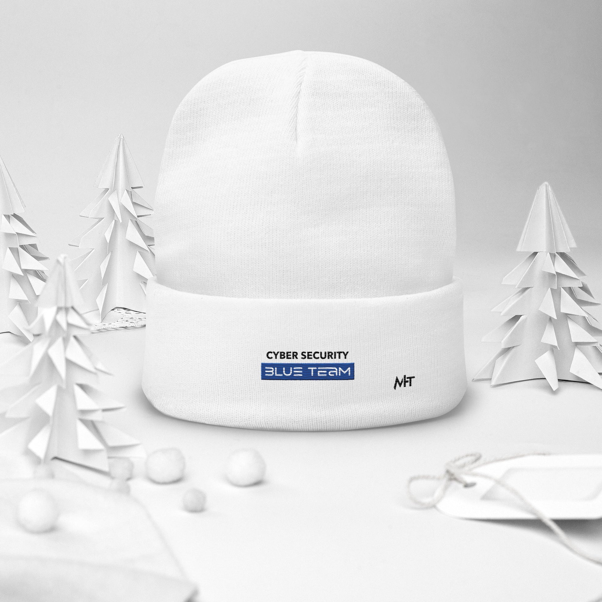 Cyber Security Blue Team V8 - Embroidered Beanie by DarkByteGear