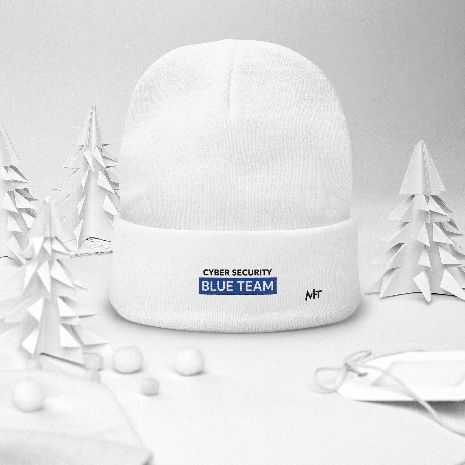 Cyber Security Blue Team V7 - Embroidered Beanie by DarkByteGear