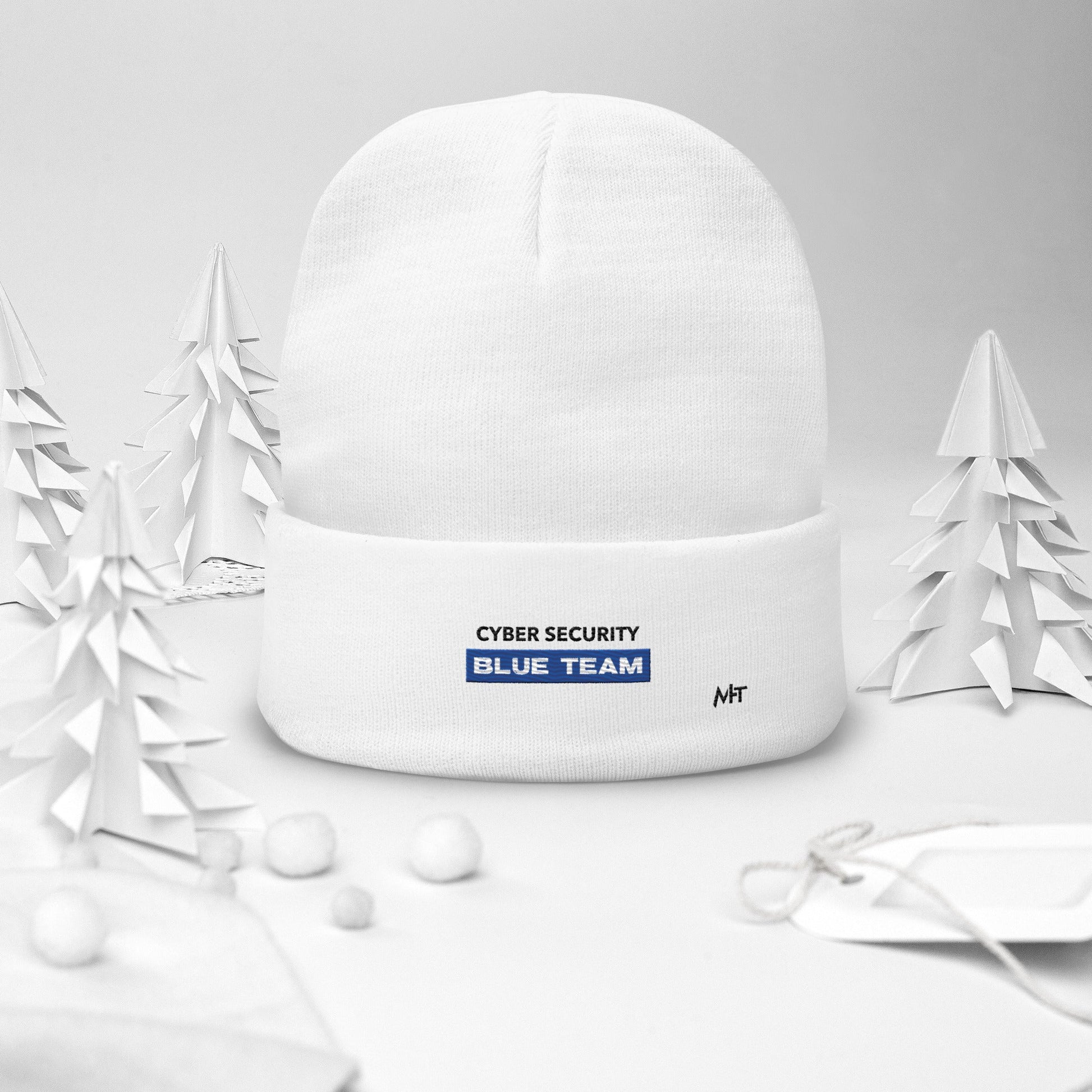 Cyber Security Blue Team V9 - Embroidered Beanie by DarkByteGear