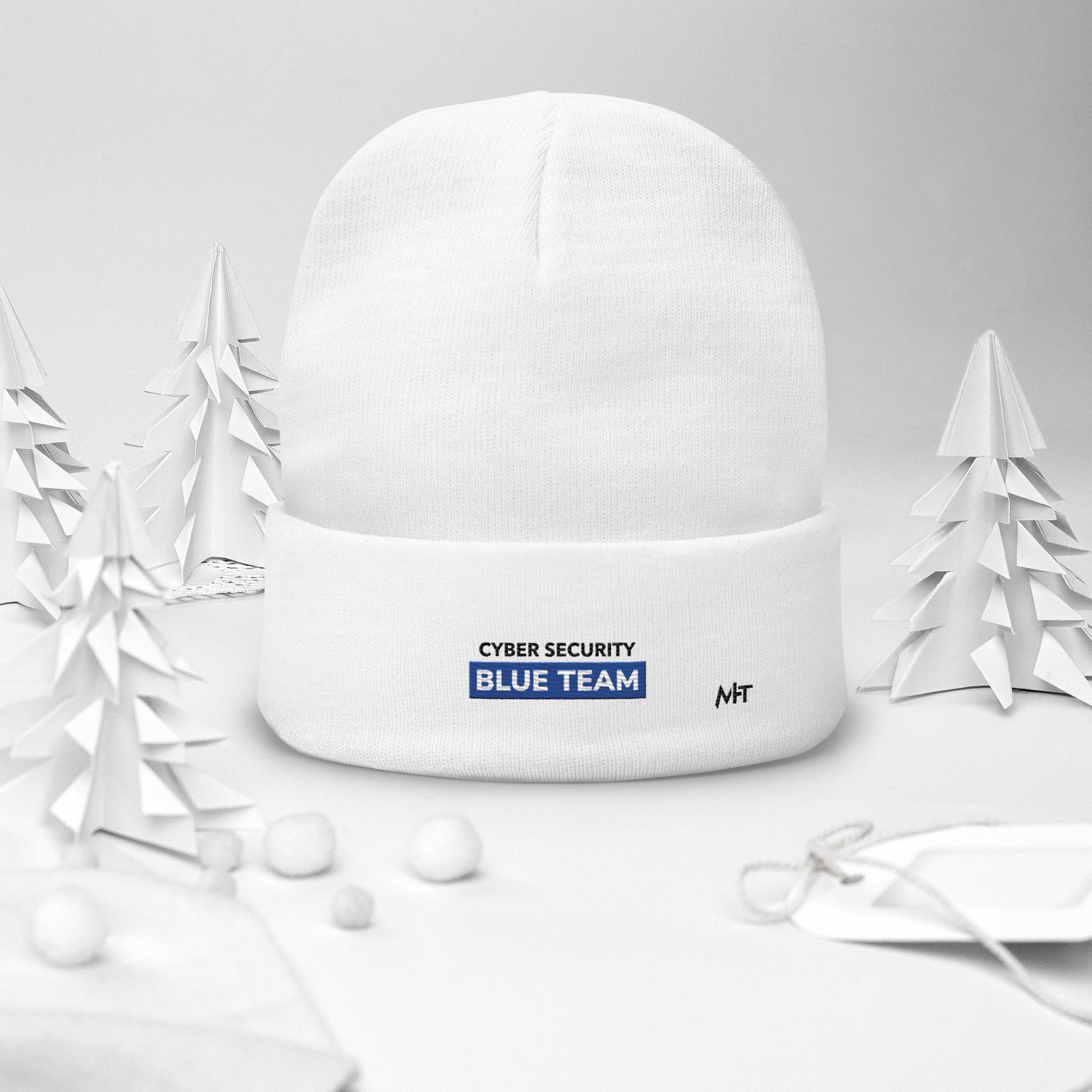 Cyber Security Blue Team V11 - Embroidered Beanie by DarkByteGear