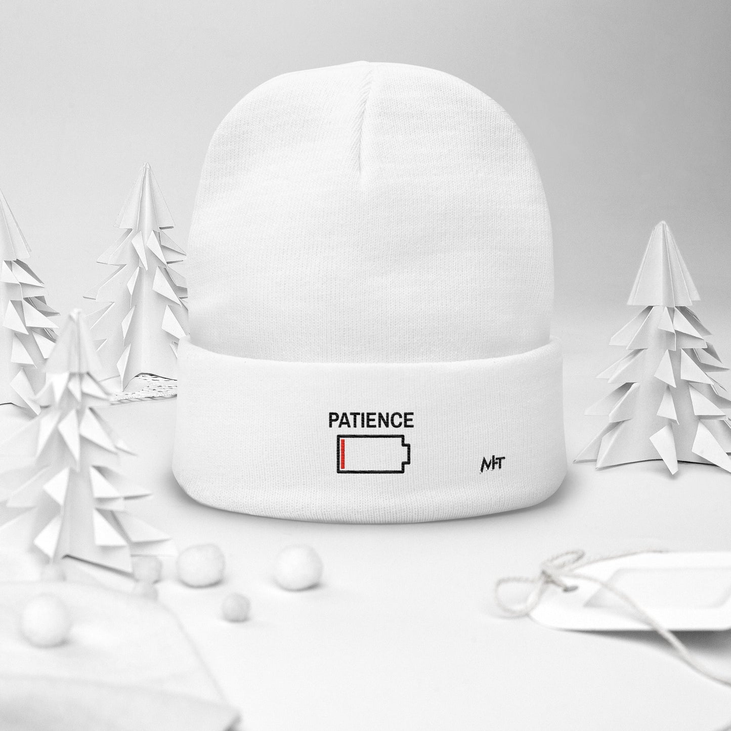 Patience - Embroidered Beanie by DarkByteGear