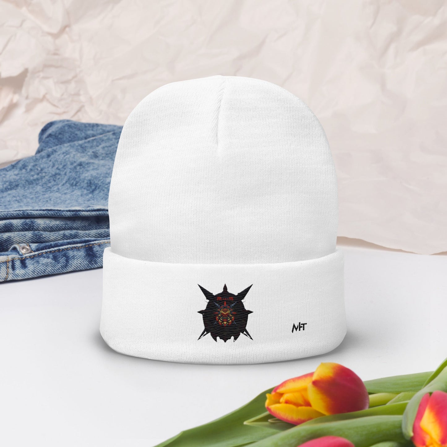 Cyberware Ronin Mecha - Embroidered Beanie by DarkByteGear