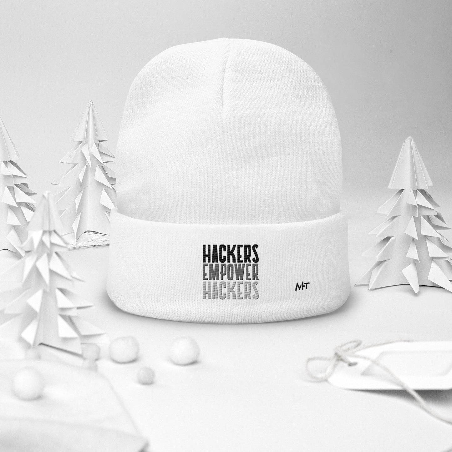 Hackers Empower Hackers - Embroidered Beanie by DarkByteGear