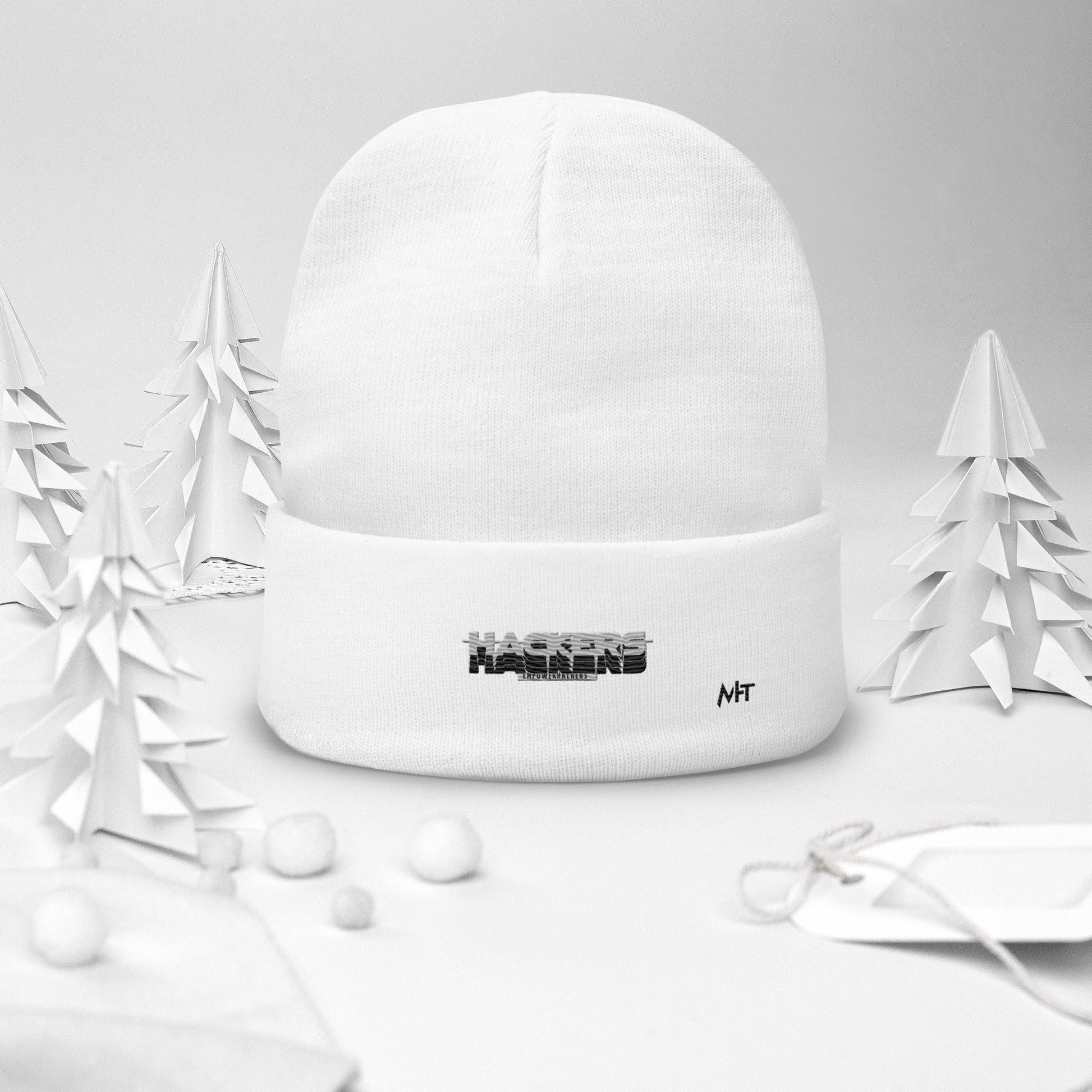 Hackers Empower Hackers V3 - Embroidered Beanie by DarkByteGear