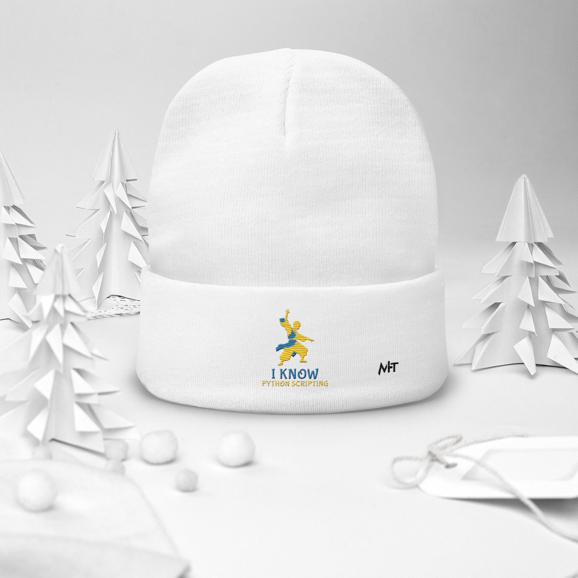 I Know Python Scripting - Embroidered Beanie by DarkByteGear