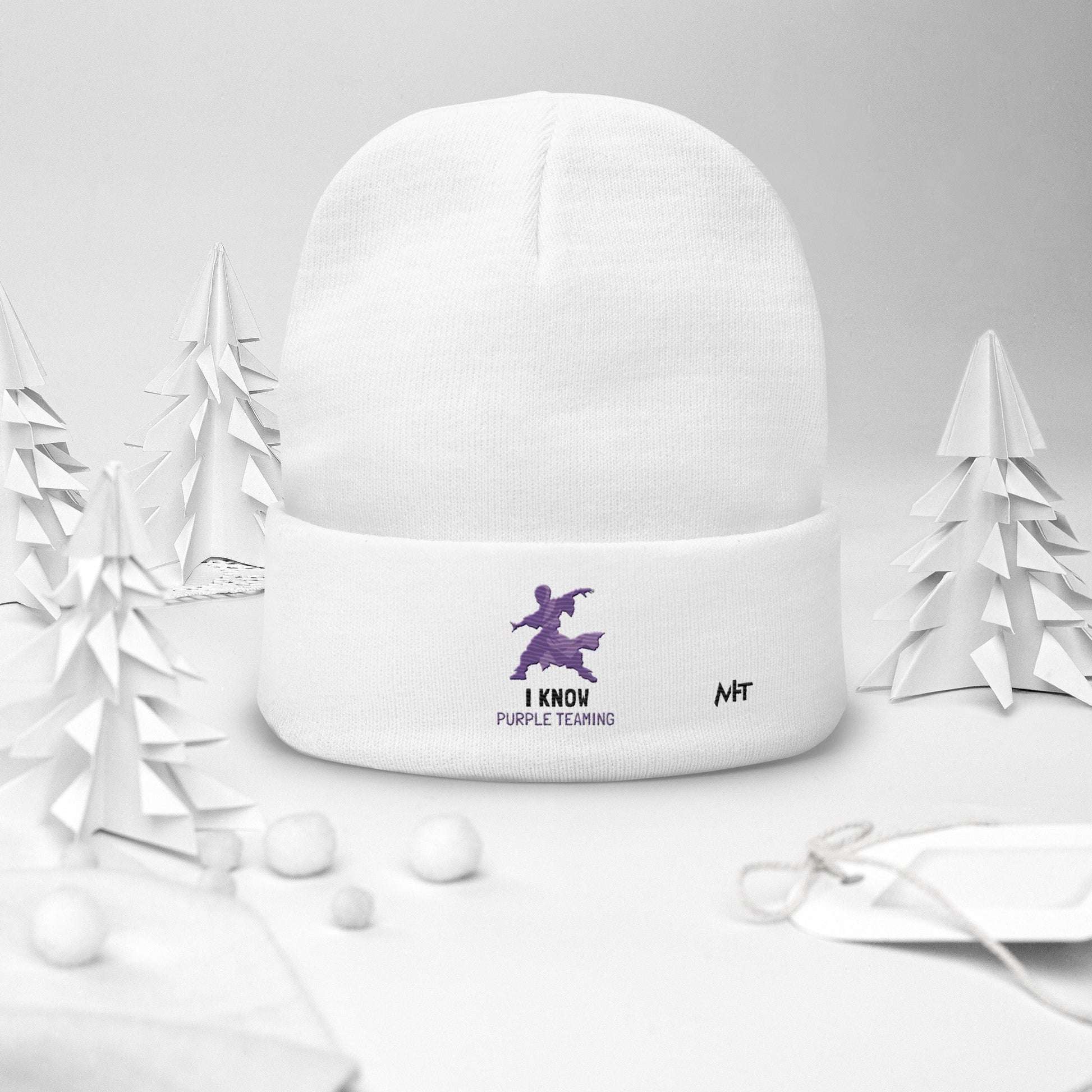 I Know Purple Teaming - Embroidered Beanie by DarkByteGear