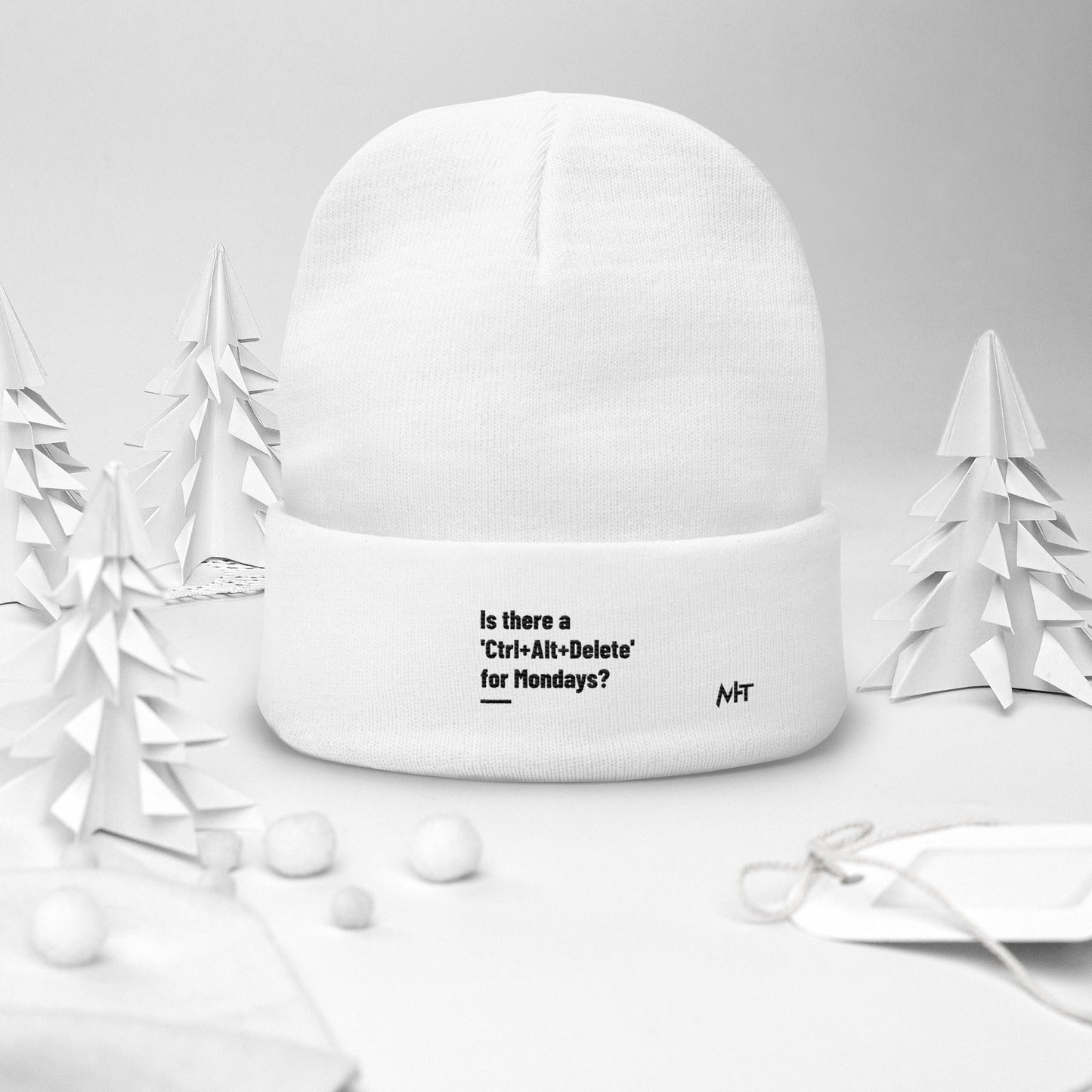 Is there a 'Ctrl+Alt+Delete' for Mondays? - Embroidered Beanie by DarkByteGear