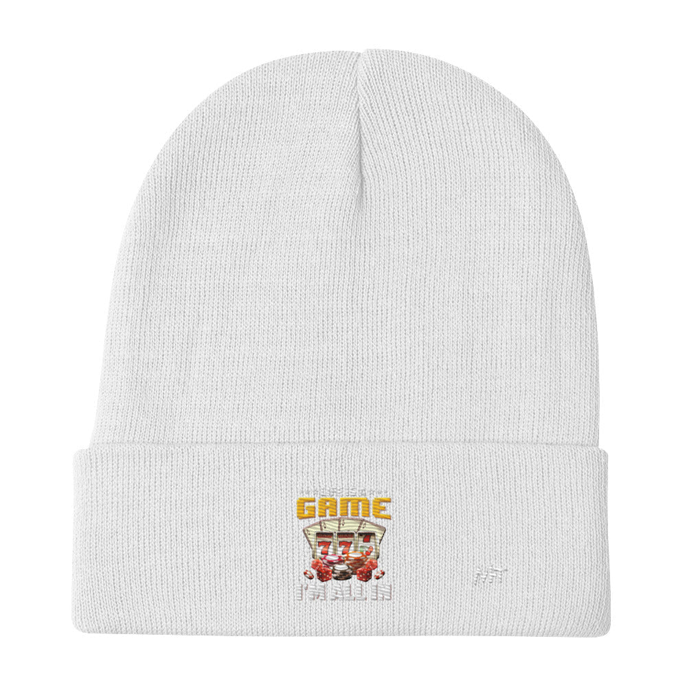 Life is a Game: I'm all in - Embroidered Beanie by DarkByteGear