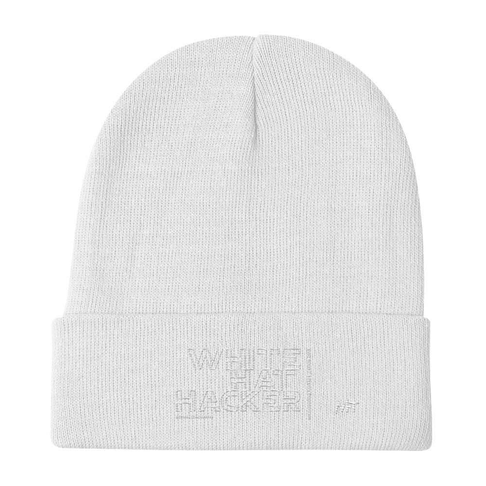 White Hat Hacker - Embroidered Beanie by DarkByteGear
