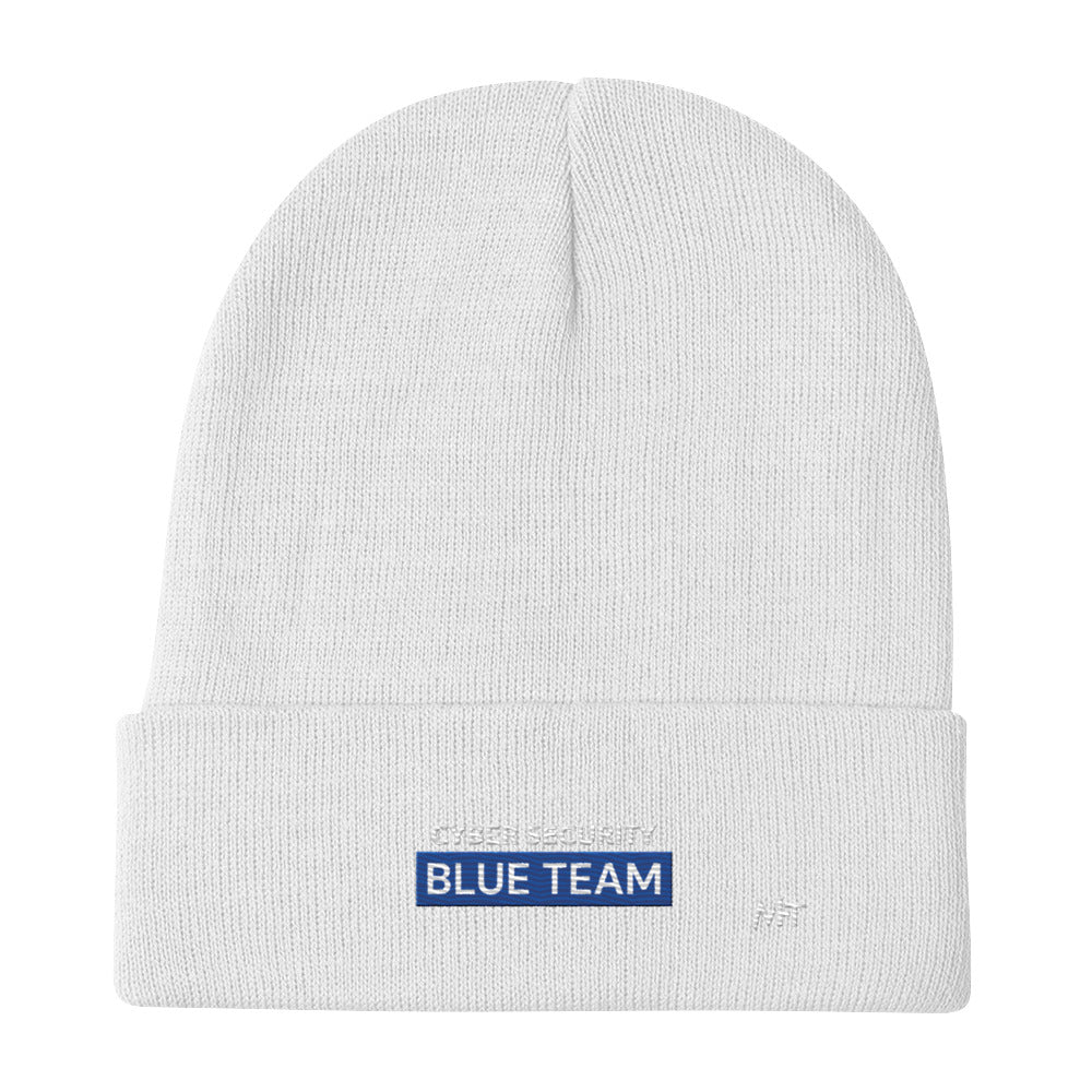 Cyber Security Blue Team V7 - Embroidered Beanie by DarkByteGear