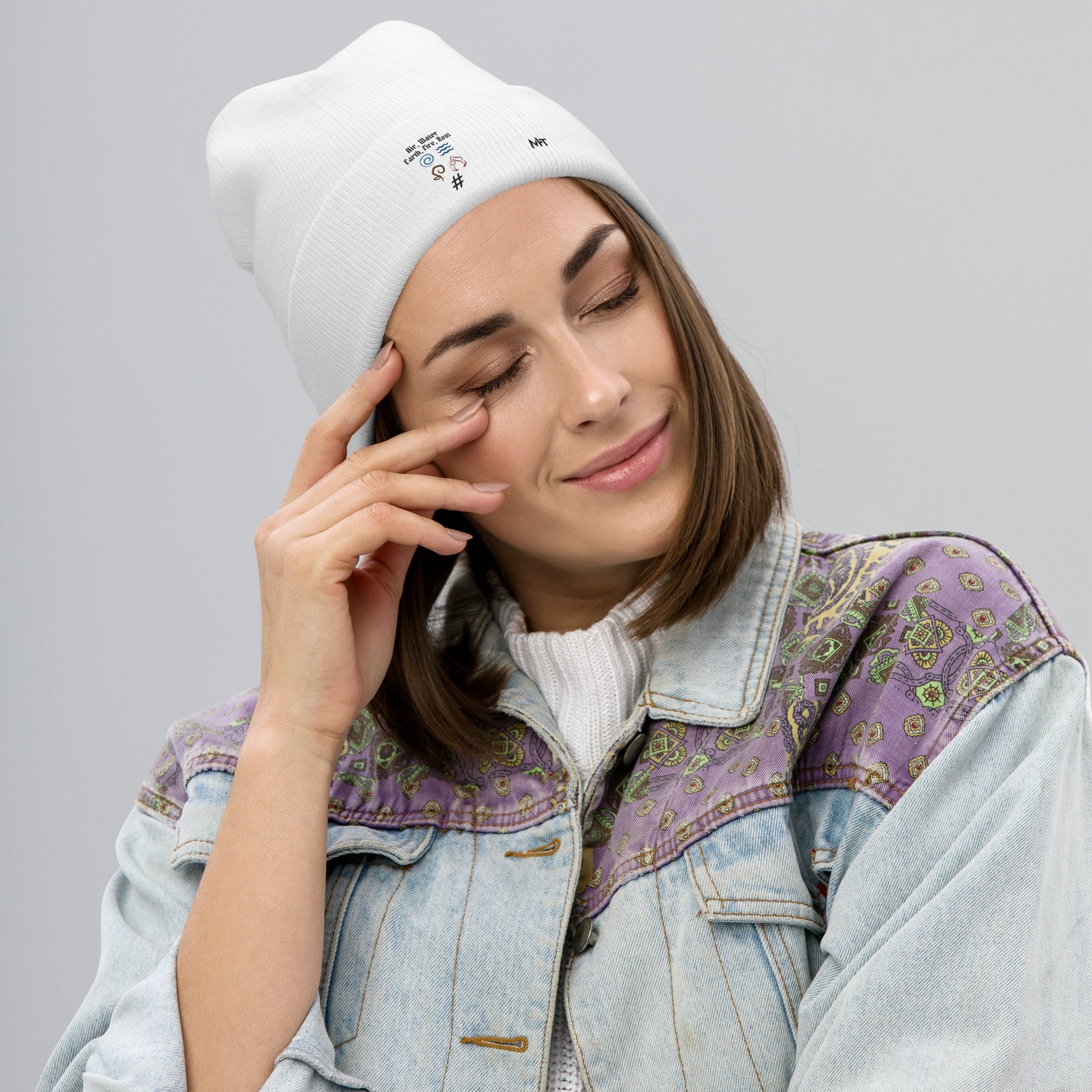 Air, Water, Earth, Fire, Root - Embroidered Beanie by DarkByteGear