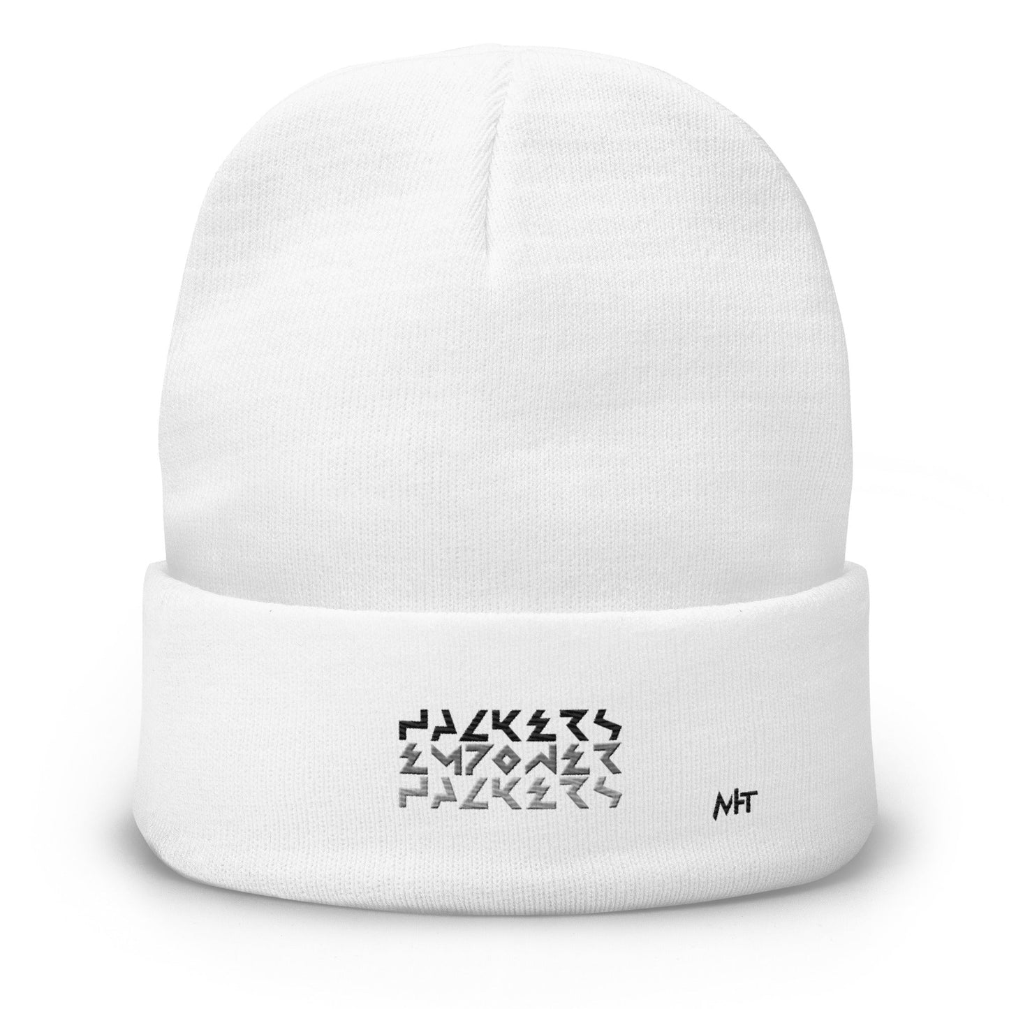 Hackers Empower Hackers V4 - Embroidered Beanie by DarkByteGear