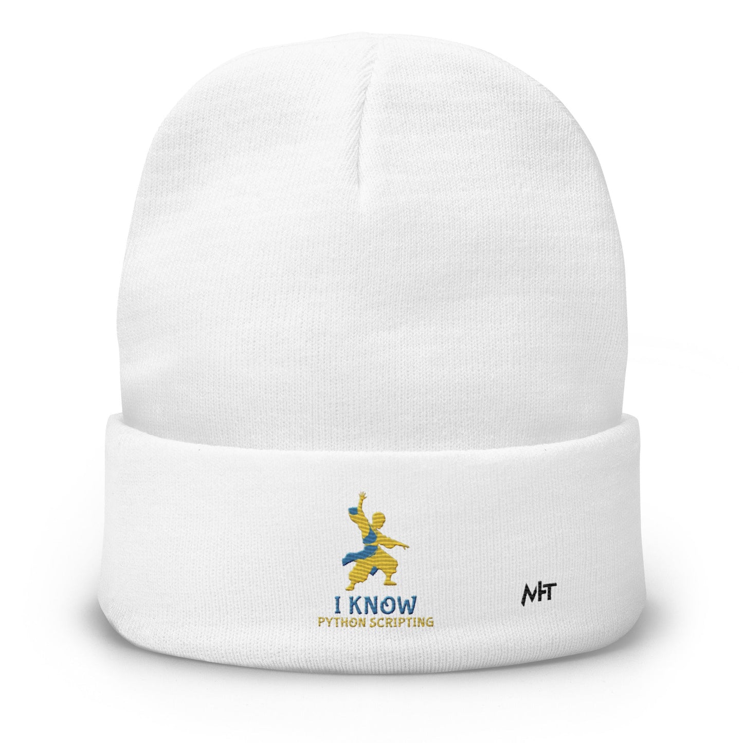 I Know Python Scripting - Embroidered Beanie by DarkByteGear