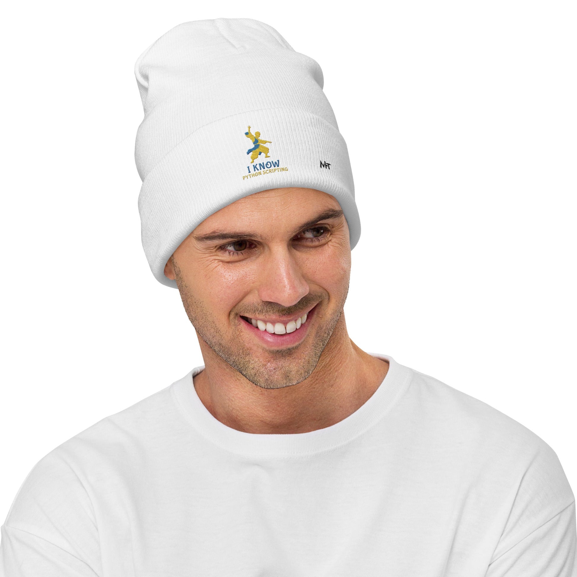 I Know Python Scripting - Embroidered Beanie by DarkByteGear