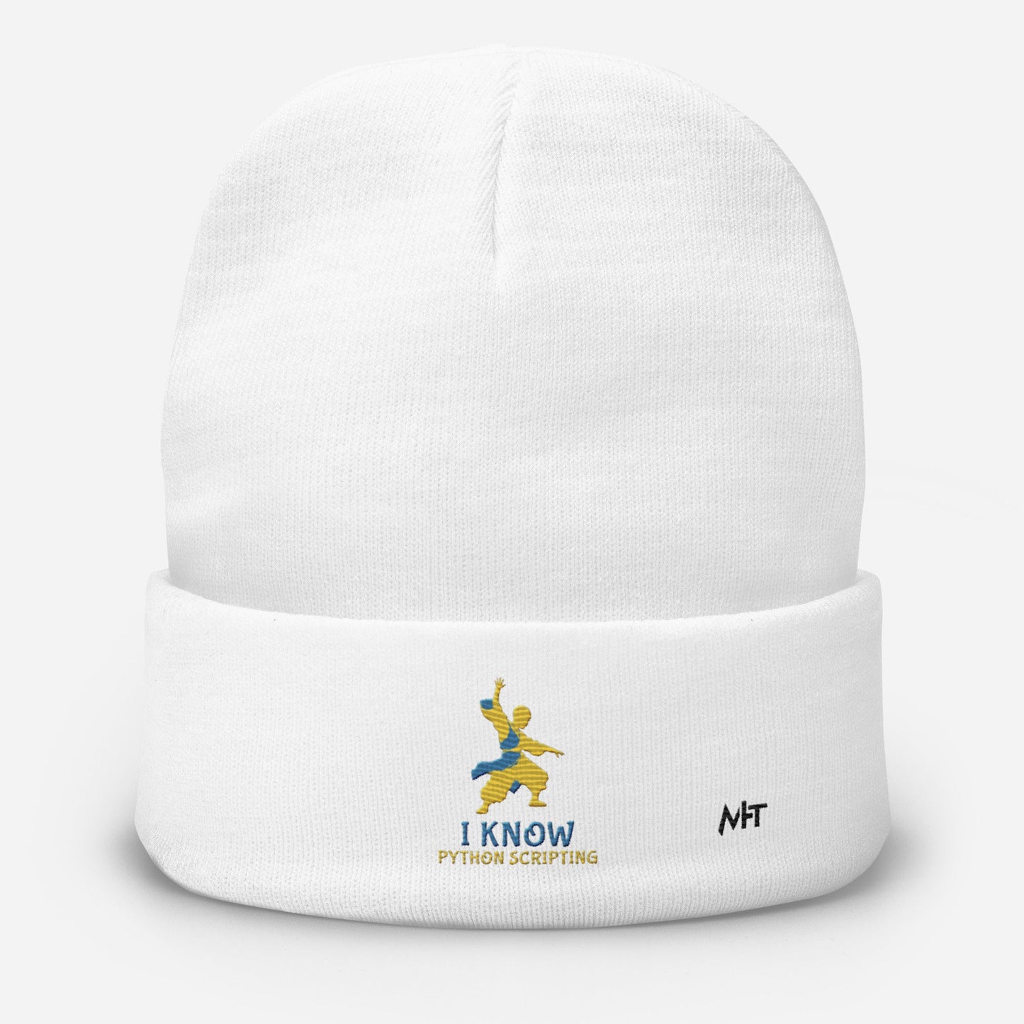I Know Python Scripting - Embroidered Beanie by DarkByteGear