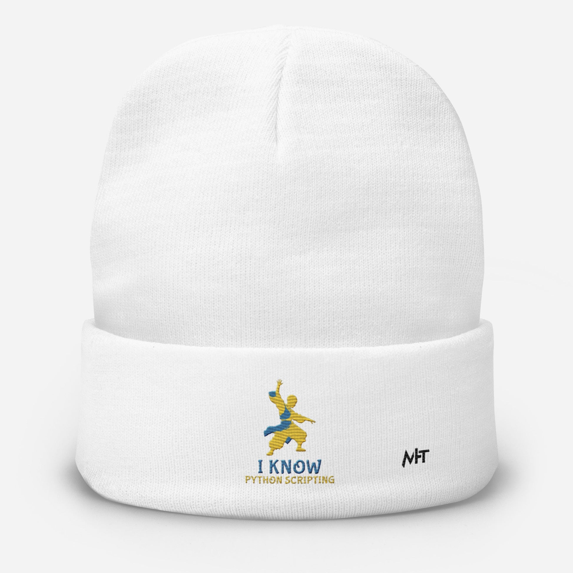 I Know Python Scripting - Embroidered Beanie by DarkByteGear