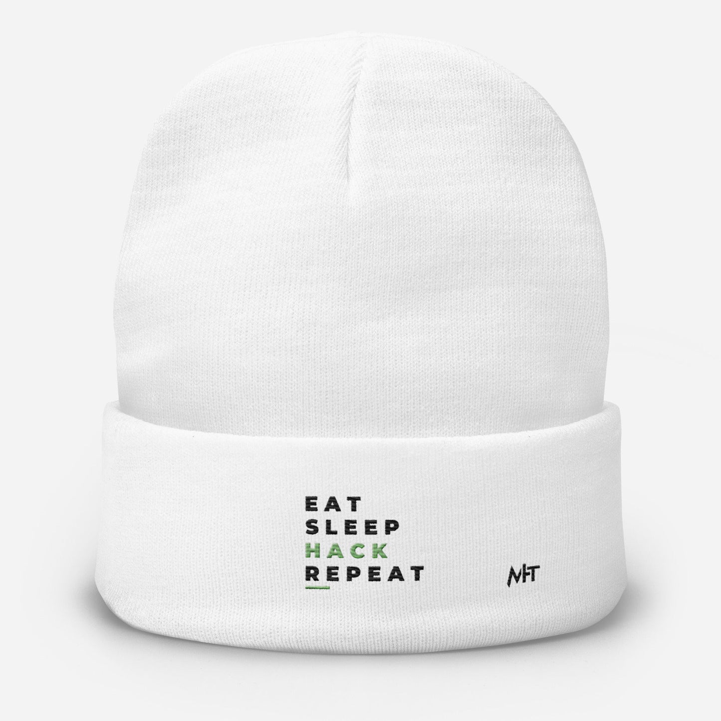 Eat, Sleep, Hack, Repeat V2 - Embroidered Beanie by DarkByteGear